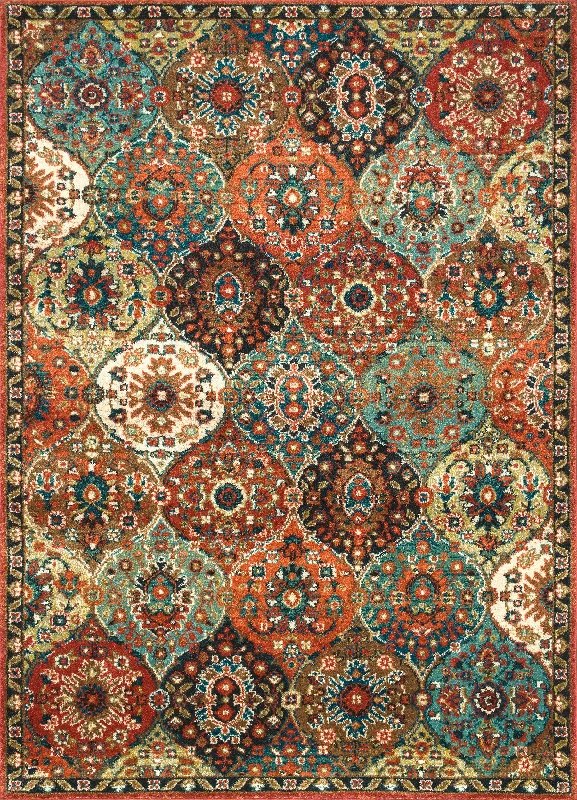 Abundance Trellis Rug | Rust