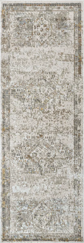 Athena Faded Medallion Rug | Beige