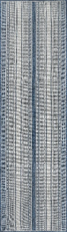 Bayadere Striped Indoor/Outdoor Rug | Blue