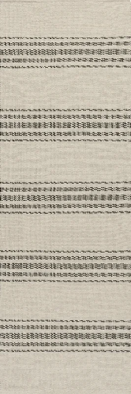 Bergamot Striped Cotton Rug | Beige