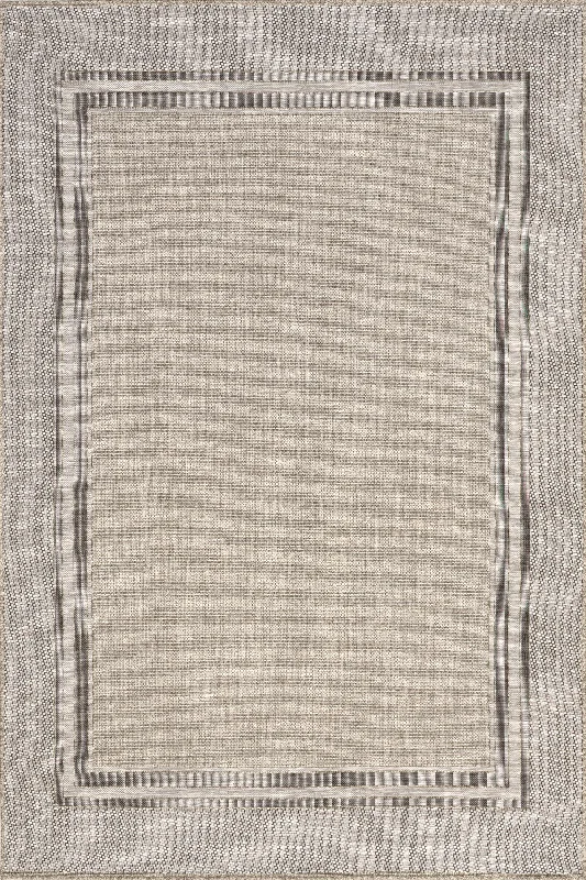 Bethena Bordered Indoor/Outdoor Rug | Grey