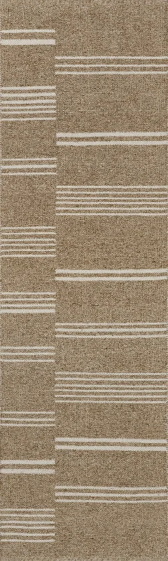 Birchwood Reversible Striped Wool Rug | Sand