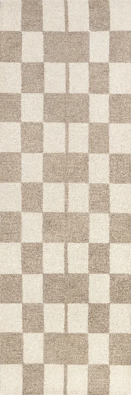 Caitlin Geometric Wool Rug | Beige