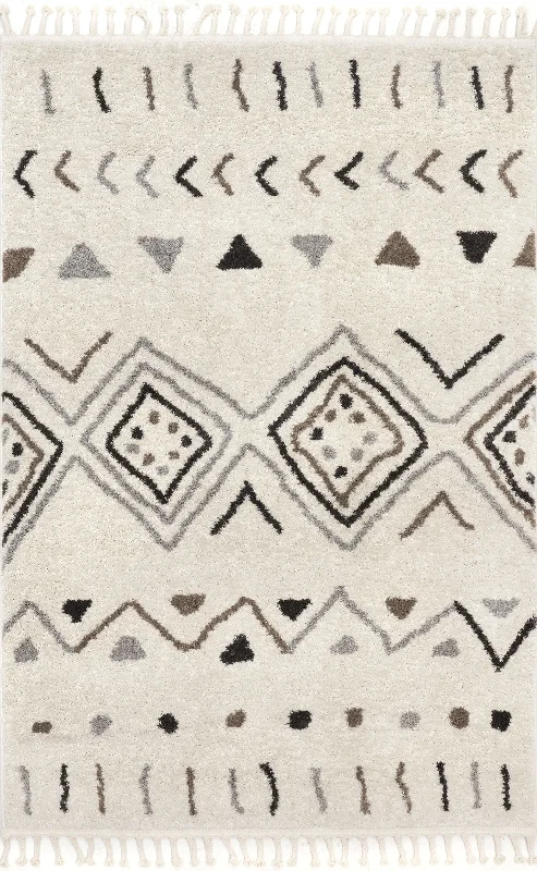 Christina Abstract Symbols Rug | Beige