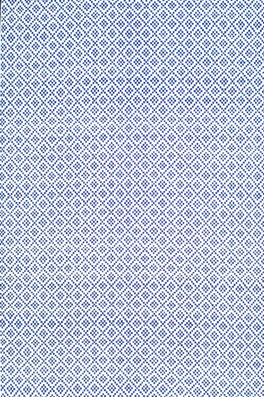 Diamonds Cotton Trellis Flatwoven Rug | Navy