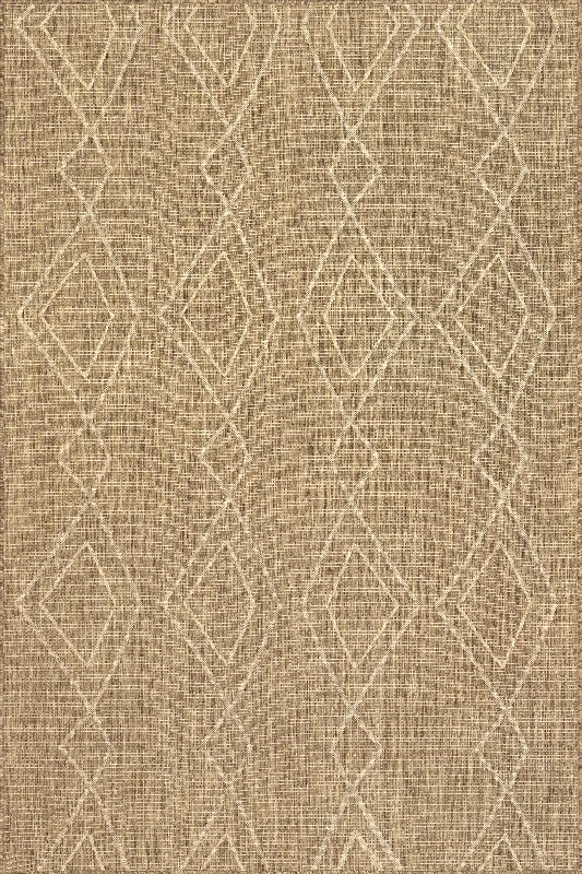 Fabianna Indoor/Outdoor Modern Rug | Brown