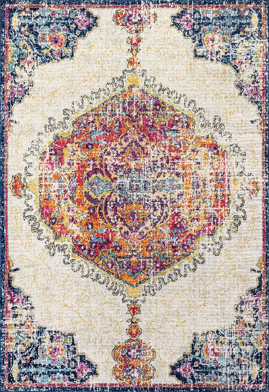 Frilly Corinthian Medallion Rug | Multicolor