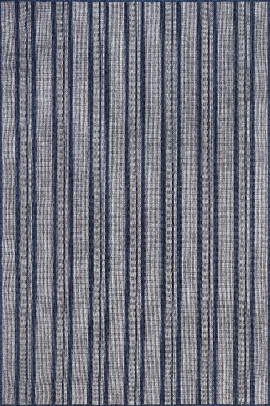 Gazania Striped Indoor/Outdoor Rug | Blue