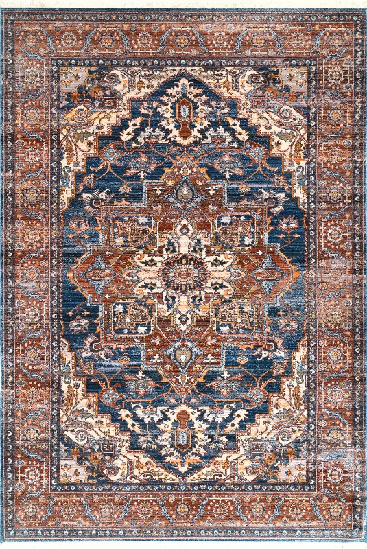 Heriz Fringe Rug | Rust