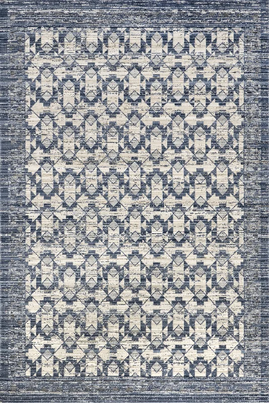 Kelsie Kaleidoscope Washable Indoor/Outdoor Rug | Blue