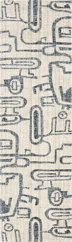 Kinley Modern Washable Indoor/Outdoor Rug | Navy