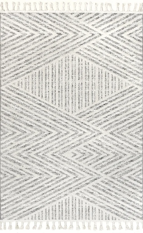 Lynn Textured Striped Rug | Beige