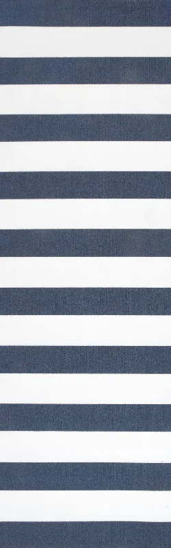 Magnolia Striped Indoor/Outdoor Rug | Navy