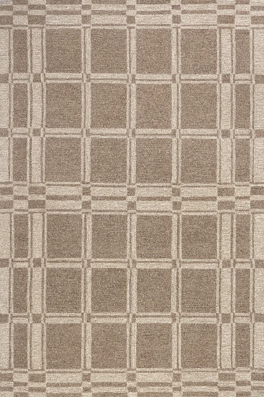 Marlowe Geometric Wool Rug | Beige