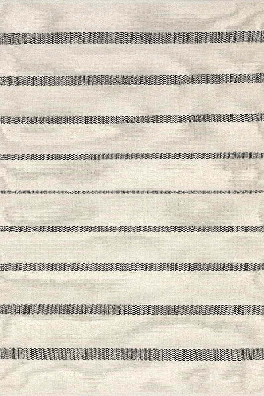 Missy Striped Cotton Rug | Ivory