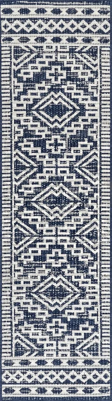 Moroccan Diamond Indoor/Outdoor Rug | Blue