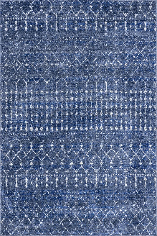 Moroccan Trellis Rug | Dark Blue