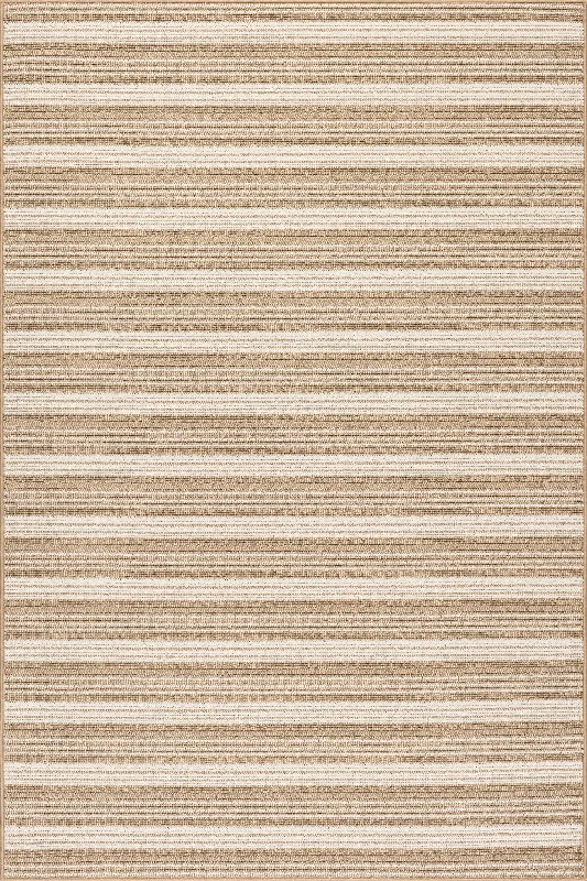 Noah Thin Stripes Indoor/Outdoor Rug | Brown