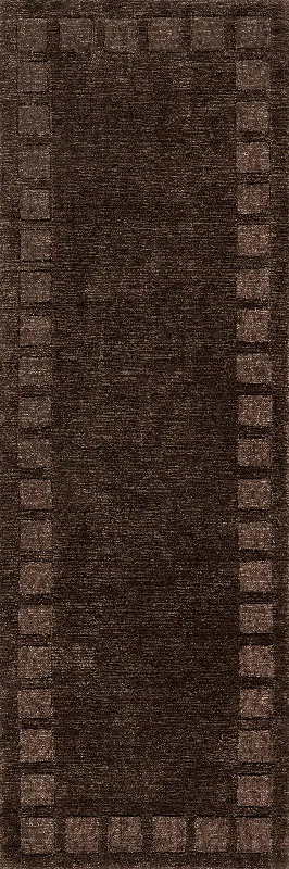 Petra High-Low Wool-Blend Rug | Truffle Brown