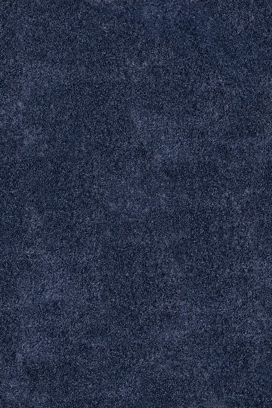 Plush Solid Shaggy Rug | Navy