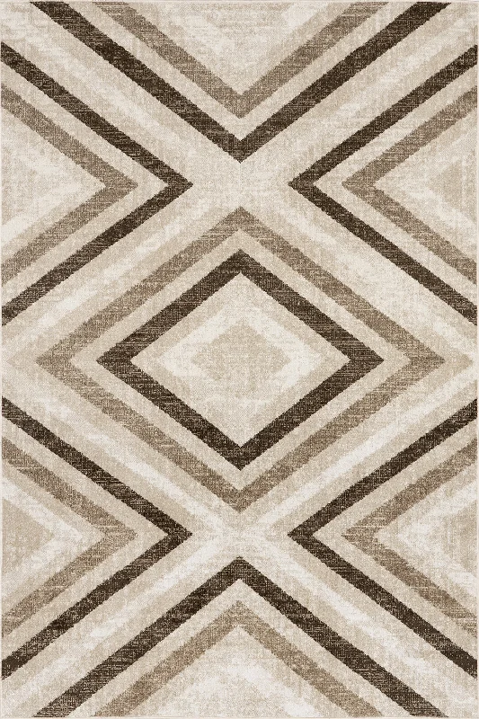 Reeba Washable Distressed Rug | Light Brown