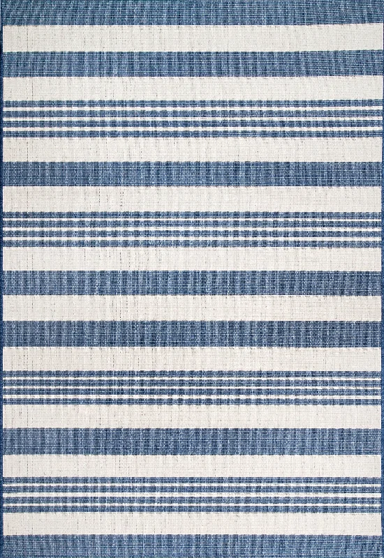 Regency Stripes Indoor/Outdoor Rug | Blue