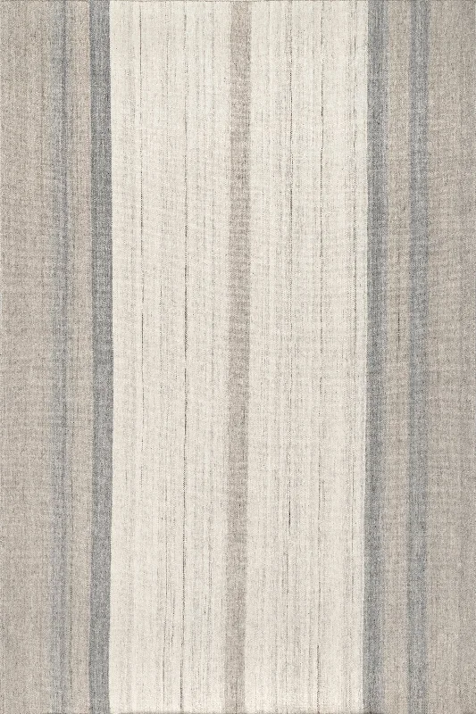 Reva Casual Striped Rug | Ivory