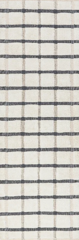 Rowena Checked Wool Rug | Ivory