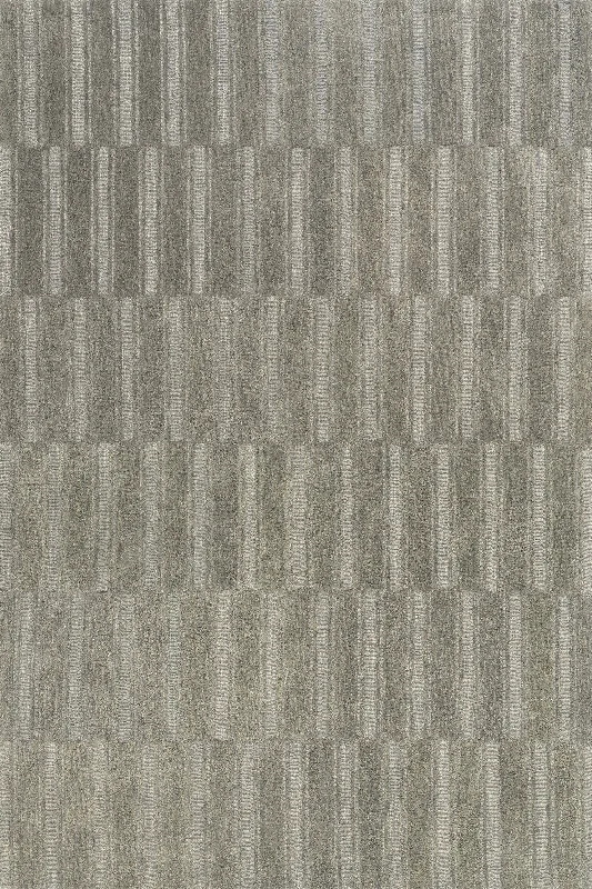 Starke Broken Stripe Wool Rug | Grey