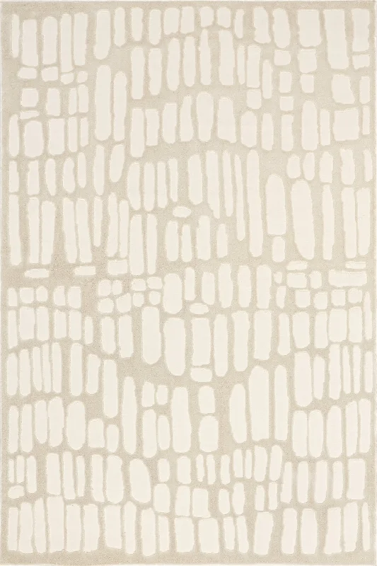 Summit Plush Textured Washable Rug | Cream