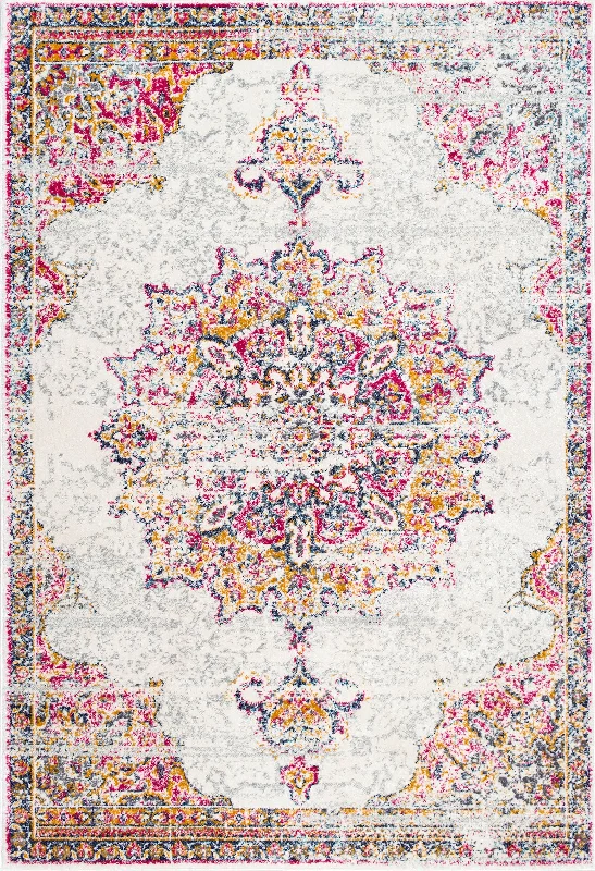 Sunny Wildflower Medallion Rug | Pink