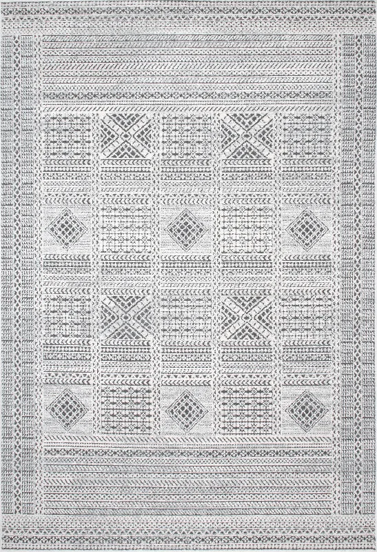 Tiled Patchwork Rug | Grey