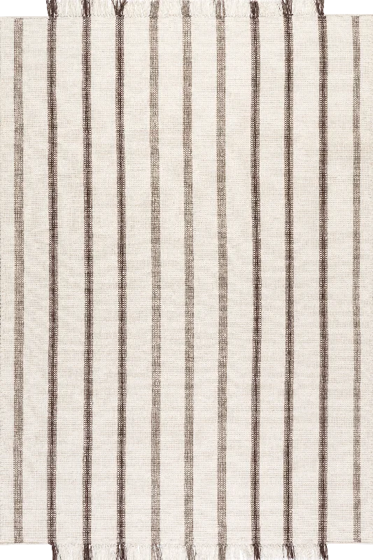 Toluca Striped Wool Rug | Ivory