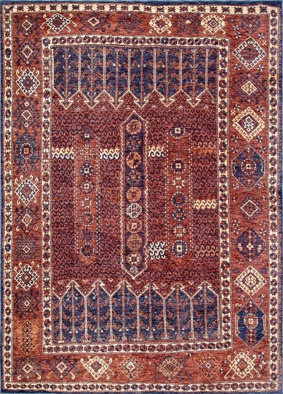 Tribal Emblematic Tokens Rug | Rust