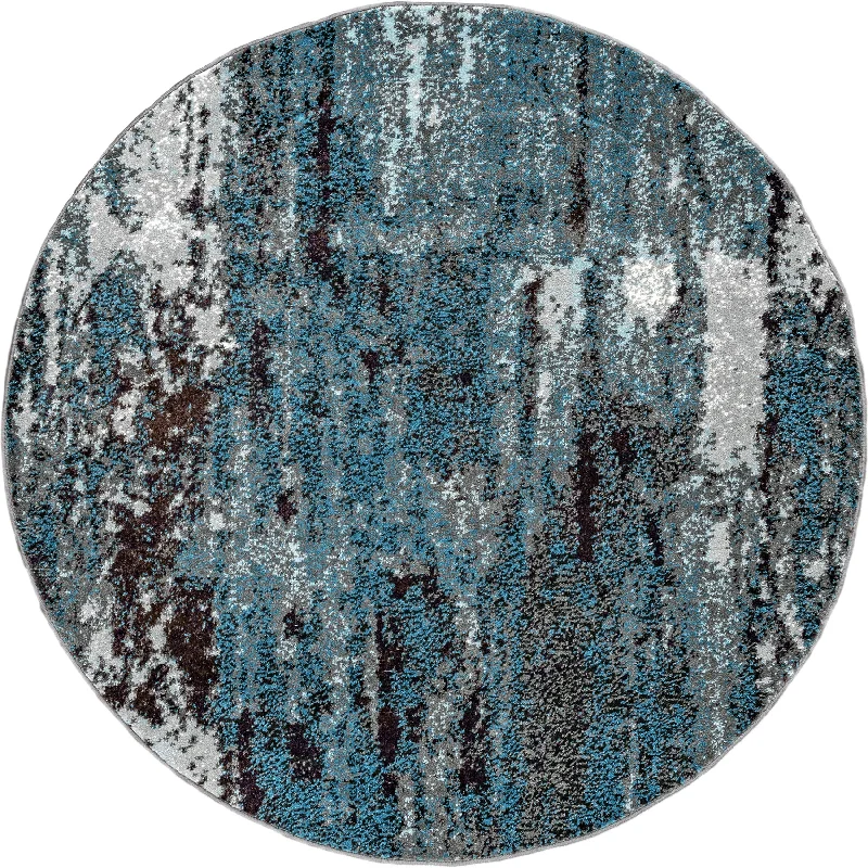 Winter Abstract Rug | Teal