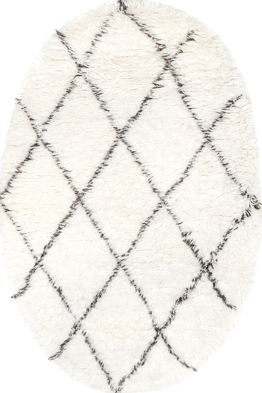 Wool Moroccan Shag Rug | Ivory