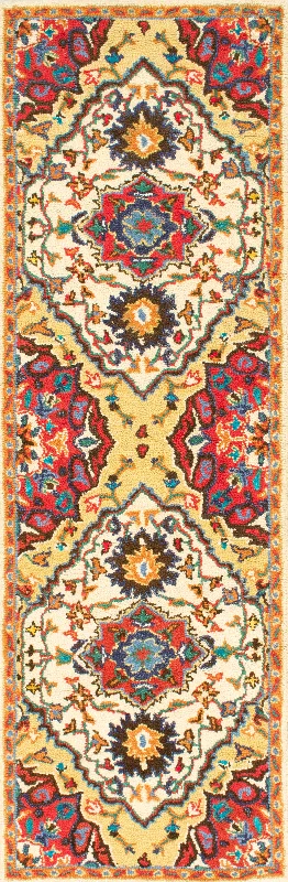 Woolly Medallion Rug | Red