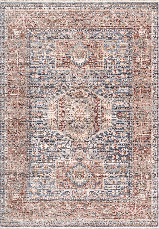 Worn Medallion Rug | Blue