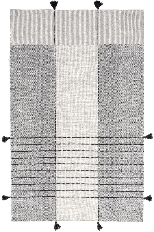 Zena Wool Tracks Rug | Grey