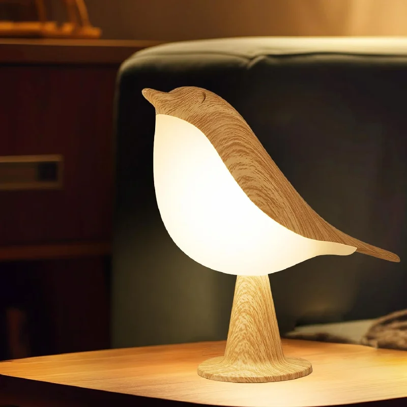 Bird Small Desk Lamp, Dimmer Kids Night Light for Bedroom, Cordless Table Lamp with 3 Color Temperature and Touch Sensor, Rechargeable Bedside lamp, Hummingbird Lamp