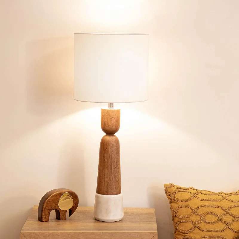 Famme Mango Wood Table Lamp