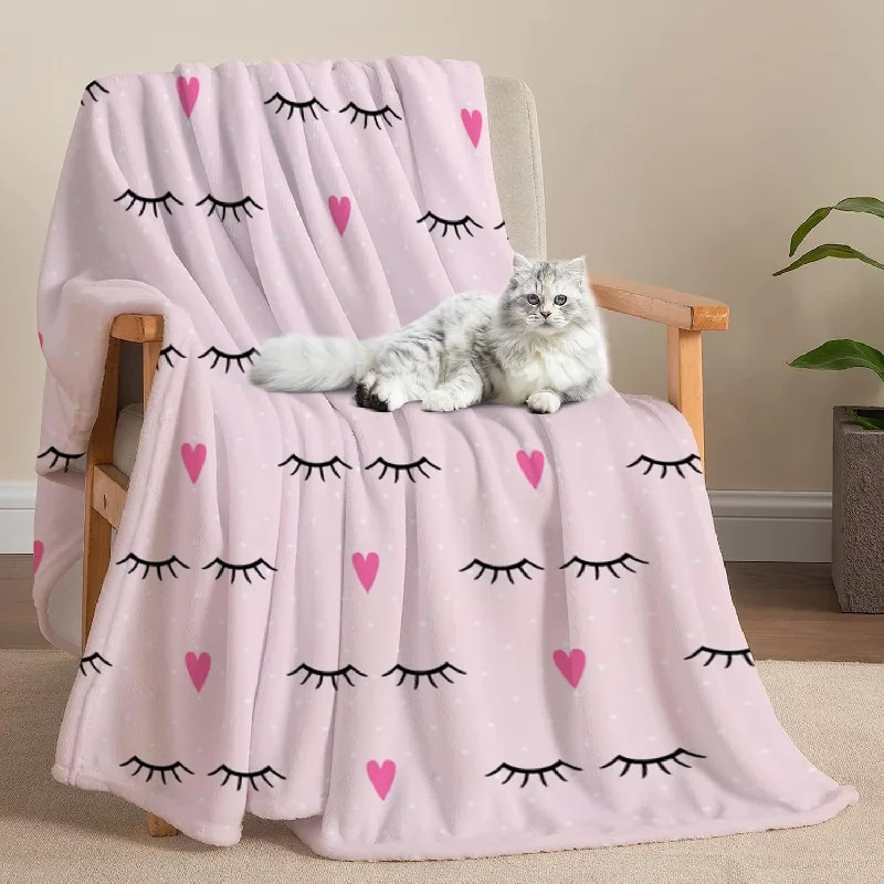 Lash Blanket - Pink Throw Blankets Soft Cozy Throw Blanket For Couch Sofa Lash