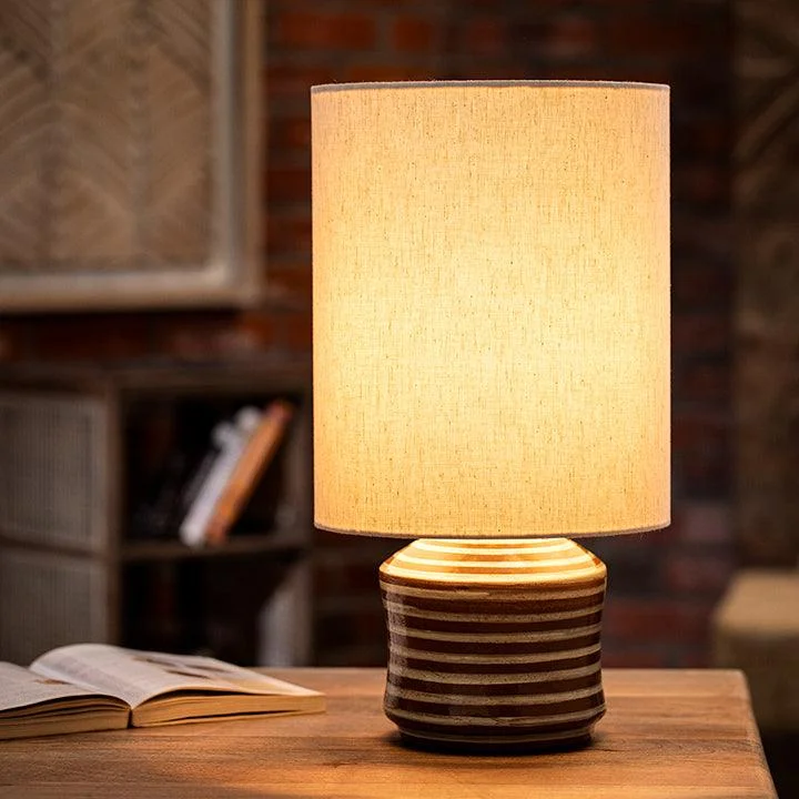 Shades of Grey Terracotta Table Lamp (Short)