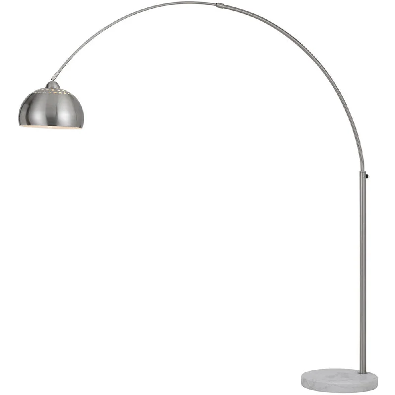 AF Lighting Orb Floor Lamp with Metal Globe in Brushed Nickel