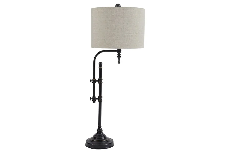 Anemoon Metal Table Lamp Black by Ashley Furniture