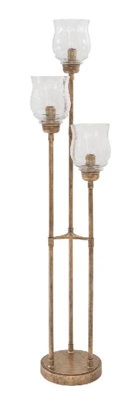 Emmie Metal Floor Lamp (1/CN) Antique Gold Finish by Ashley Furniture