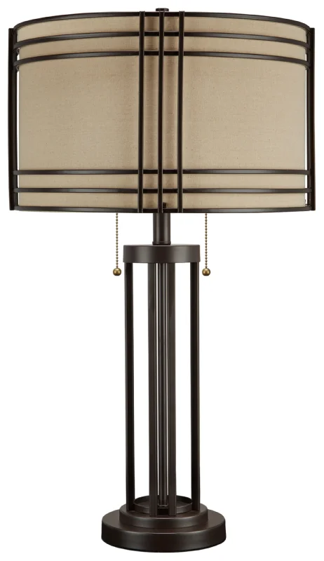 Hanswell Dark Brown Metal Table Lamp