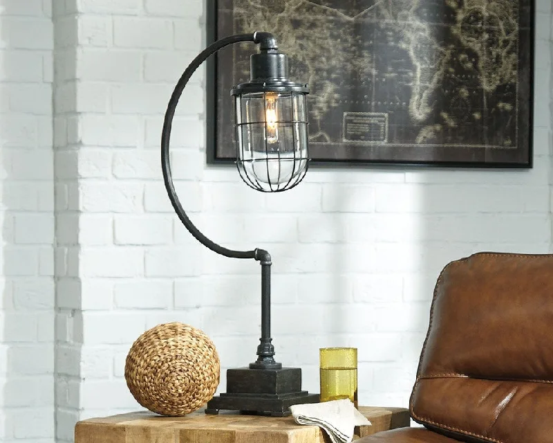 Jae Metal Desk Lamp  Antique Black by Ashley Furniture