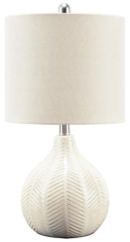 Rainermen Off White Ceramic Table Lamp