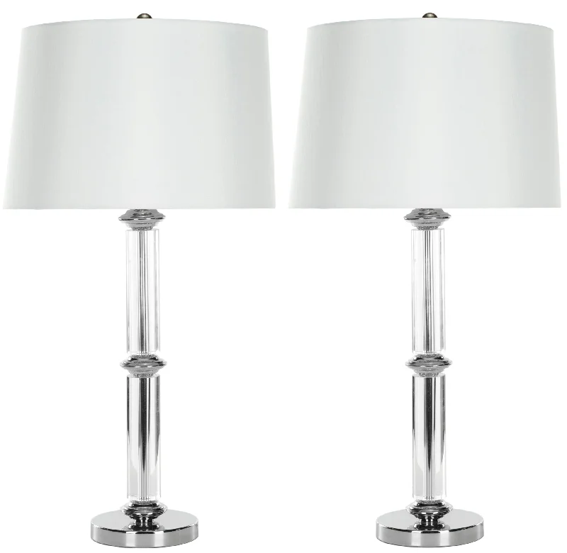 Safavieh Alanna 28.5 Inch H Crystal Table Lamp 16" x 16" x 28.5" Clear